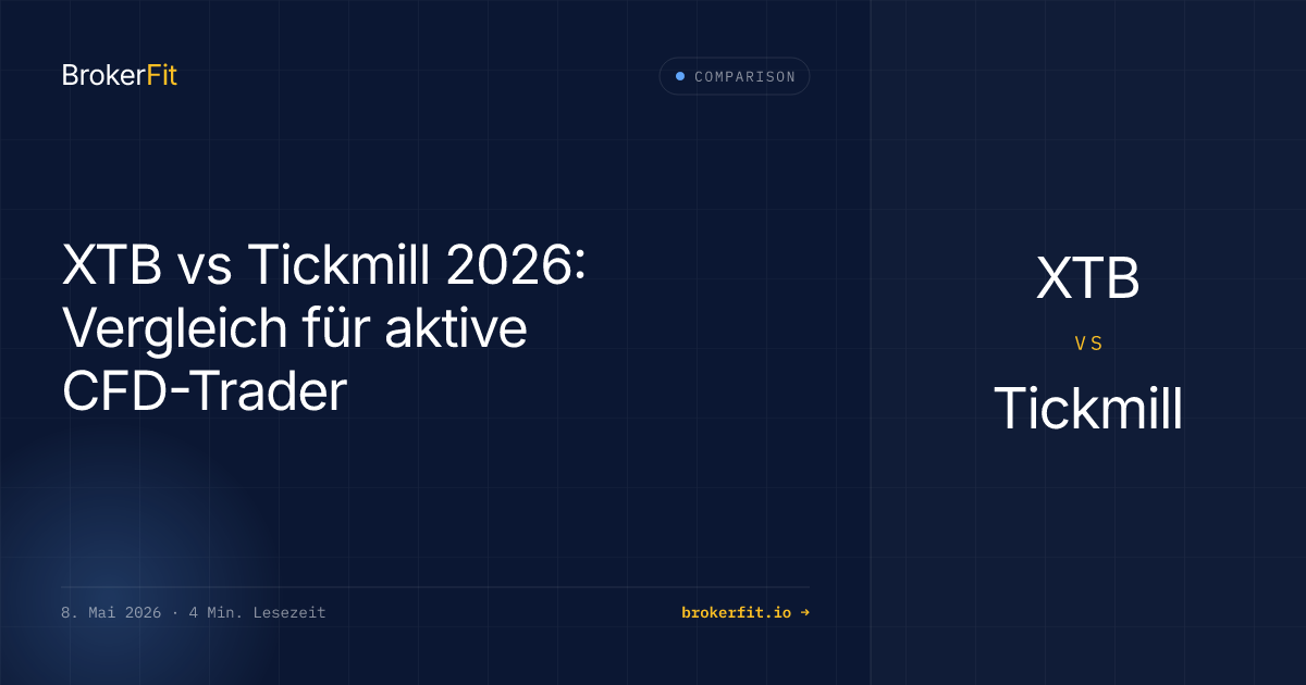XTB vs Tickmill 2026: Vergleich für aktive CFD-Trader