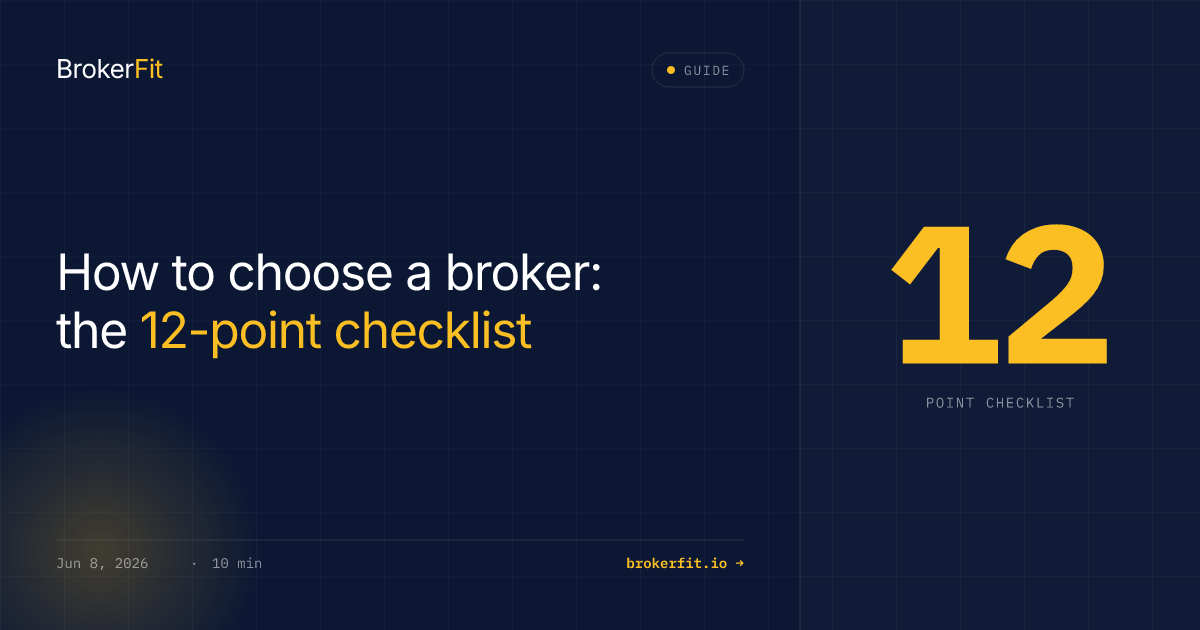 How to Choose a Broker: 12-Point Checklist (2026)