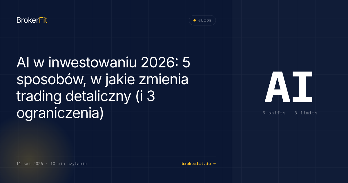 AI w inwestowaniu 2026: 5 zmian i 3 ograniczenia