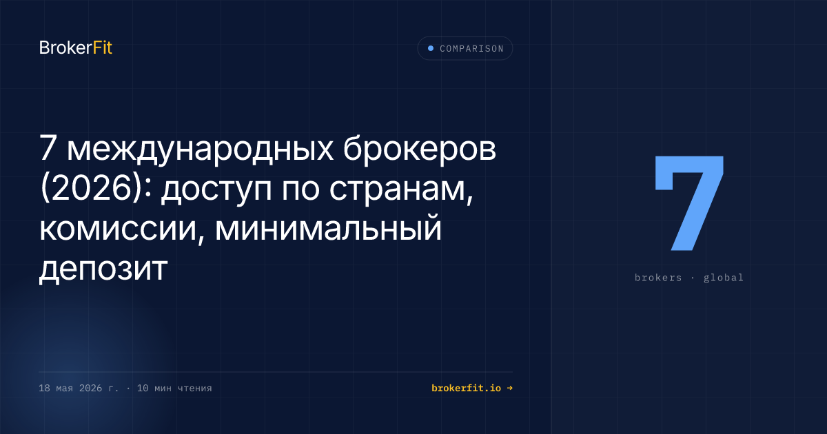 7 международных брокеров 2026: доступ и комиссии
