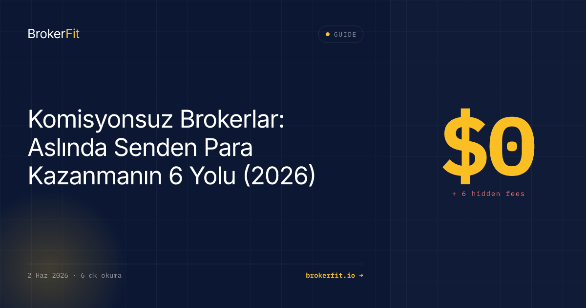 Komisyonsuz Broker: Sizden Para Kazanmanın 6 Yolu (2026)
